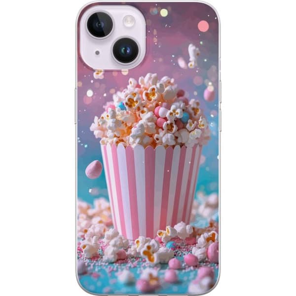 Kompatibelt Mobildeksel til Apple iPhone 14 Popcornbøtte retro kino snacks morsom figur