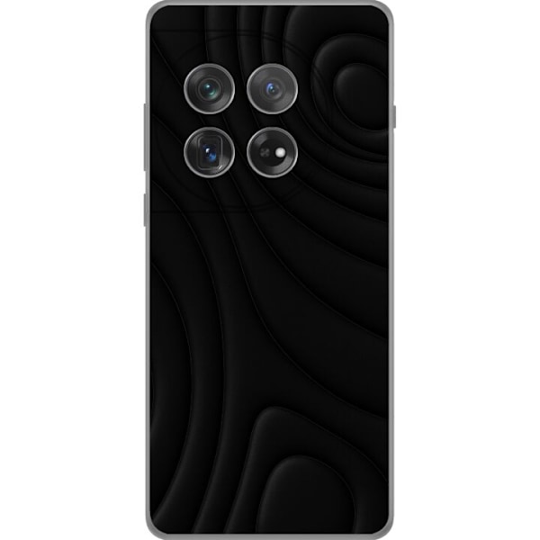 OnePlus 12 Gennemsigtig cover Sorte Bølger
