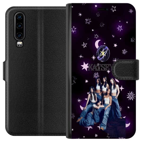 Kompatibel Tegnebogsetui til Huawei P30 KATSEYE lilla