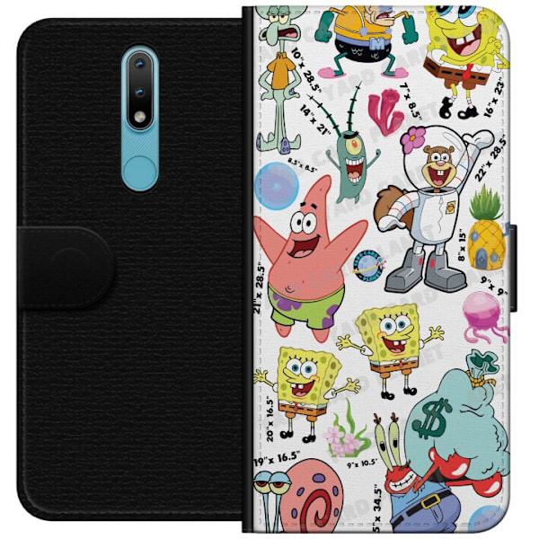 Nokia 2.4 Lompakkokotelo SpongeBob SquarePants