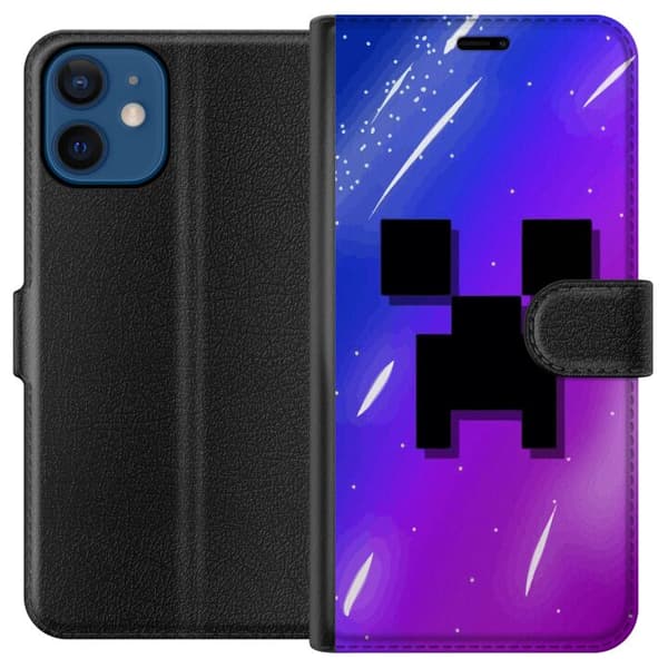 Kompatibel Tegnebogsetui til Apple iPhone 12 mini Minecraft