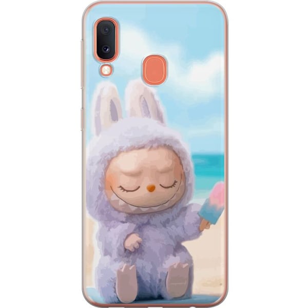 Samsung Galaxy A20e Läpinäkyvä kuori Labubu Vaaleanpunainen Tunnelma