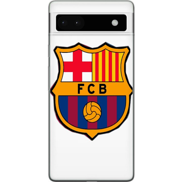 Google Pixel 6a Läpinäkyvä kuori FC Barcelona Emblem Jalkapallo Katalonia Sininen Punainen Seuran Logo Ylpeys La Liga Fanit Ikoninen Kuva