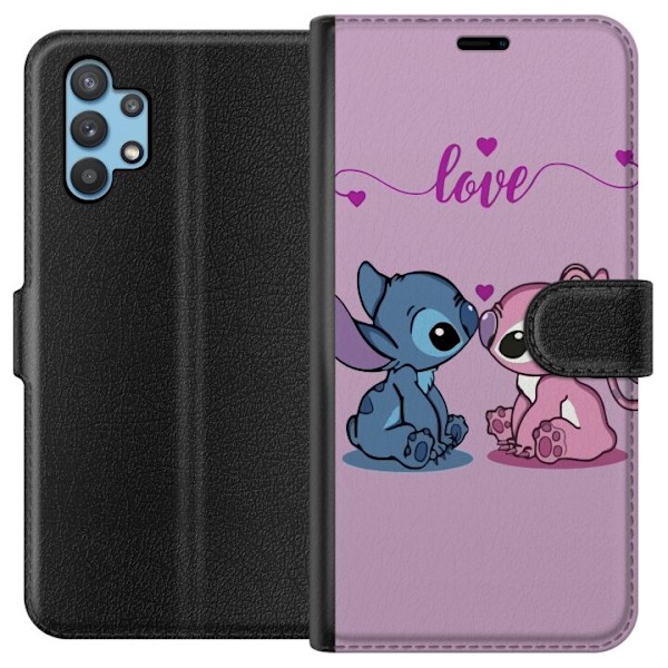 Samsung Galaxy A32 5G Tegnebogsetui Lilo & Stitch – Angel Edition