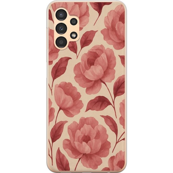 Samsung Galaxy A13 Läpinäkyvä kuori Ruusun Kukinta