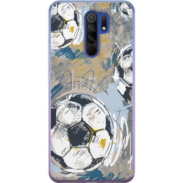 Xiaomi Redmi 9 Gennemsigtig cover Fodbold