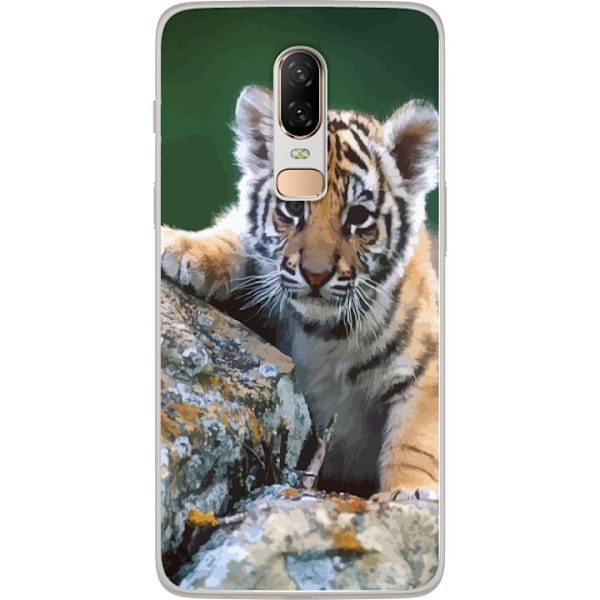 OnePlus 6 Gennemsigtig cover Tiger