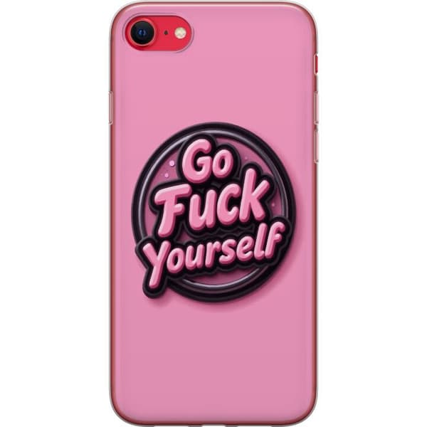 Kompatibel Mobilcover til Apple iPhone 8 Rosa 3D textposter