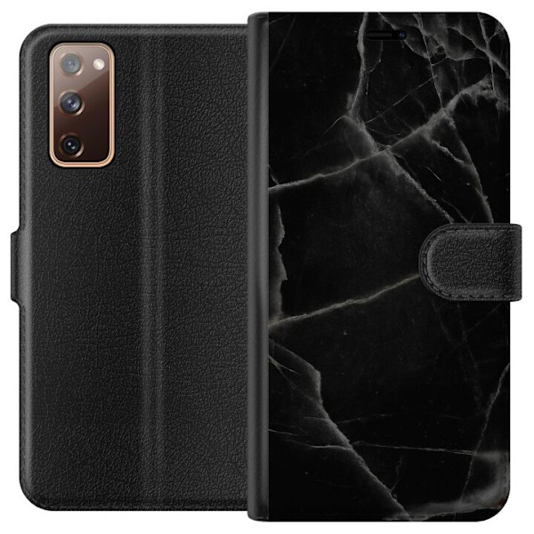 Samsung Galaxy S20 FE Tegnebogsetui Sort marmor