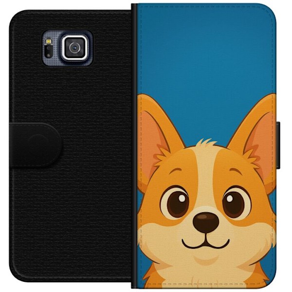Samsung Galaxy Alpha Tegnebogsetui Hello Corgi