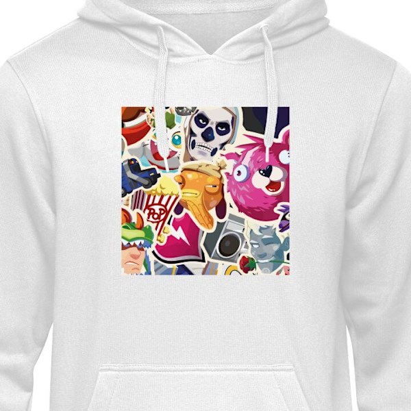 Hoodie för Vuxen | Bekväm Huvtröja Fortnite vit M