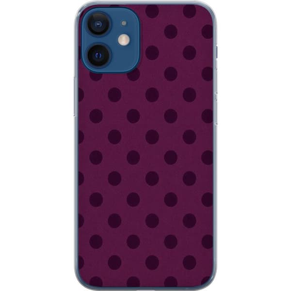 Kompatibelt Mobilskal till Apple iPhone 12 Plum Pop Dots lila