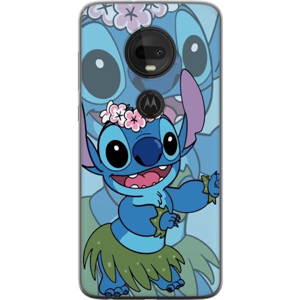 Motorola Moto G7 Läpinäkyvä kuori Stitch tähtien alla - Ta