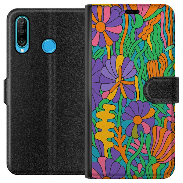 Huawei P30 lite Tegnebogsetui Farveeksplosion