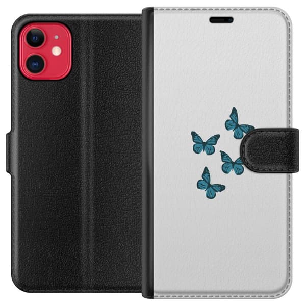Kompatibel Tegnebogsetui til Apple iPhone 11 Sommerfugle