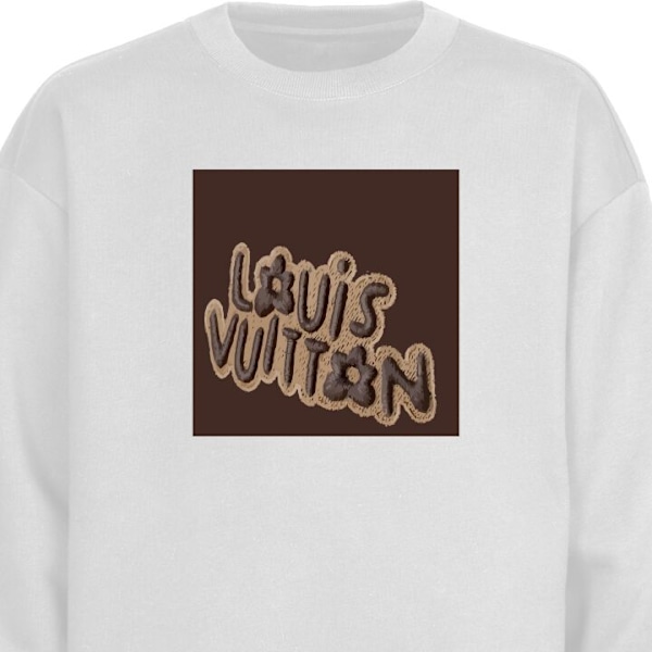 Sweatshirt for Voksen | Klassisk Collegegenser LV hvit M