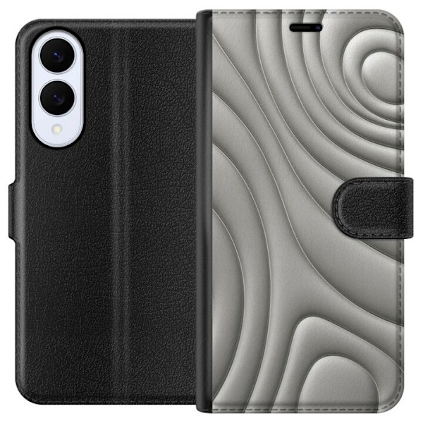 Samsung Galaxy S25 Edge Plånboksfodral Silver Waves