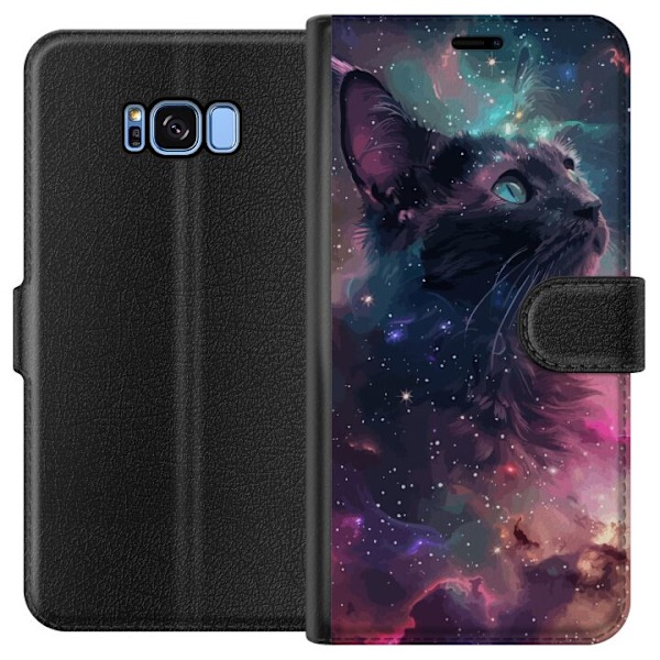 Samsung Galaxy S8 Plånboksfodral Katten i Galaxen