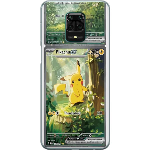 Kompatibelt Mobilskal till Xiaomi Redmi Note 9 Pro Pikachu grön