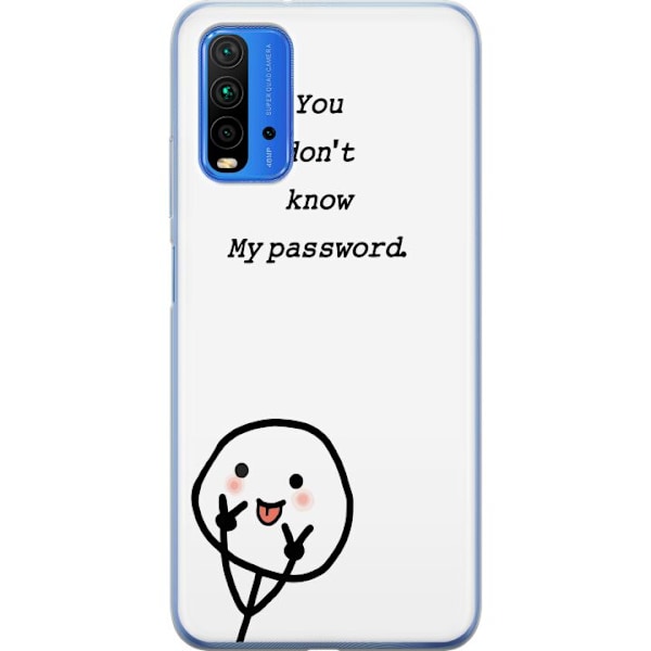Xiaomi Redmi 9T Genomskinligt Skal You Don’t Know My Password – edgy textmotiv med attityd
