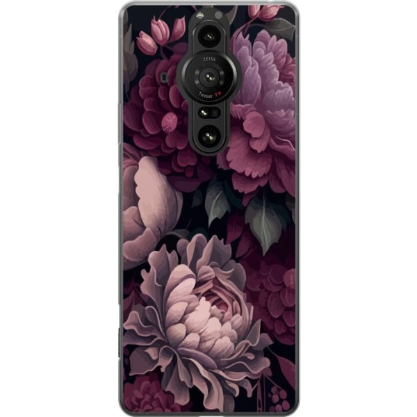 Sony Xperia Pro-I Läpinäkyvä kuori Blommor