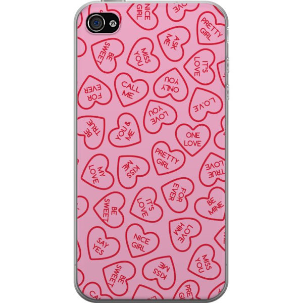 Apple iPhone 4 Gennemsigtig cover Valentinsdag 2025