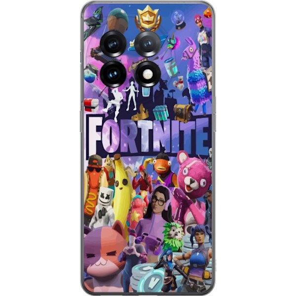 OnePlus 11R Gennemsigtig cover Fortnite Skins Emotes Battle Royale Karakterer Gamer Gamingtema Fed Børn Unge