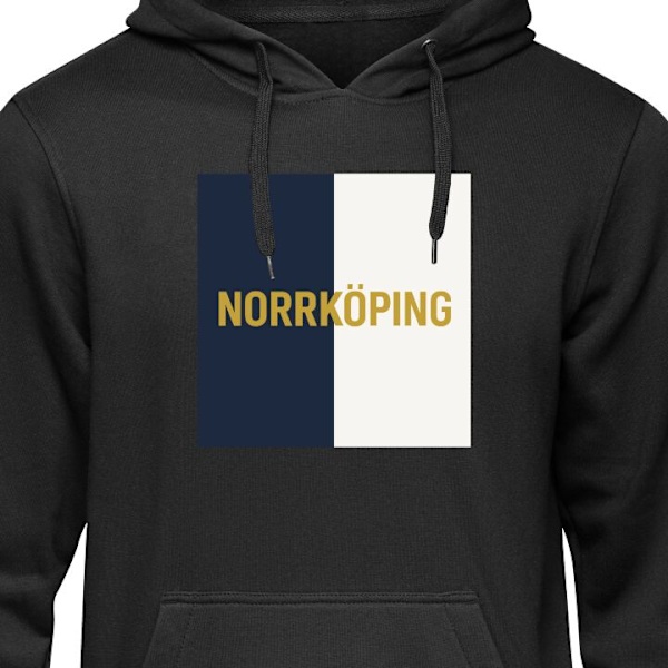 Hoodie för Vuxen | Bekväm Huvtröja Norrköping – fotboll svart XXL