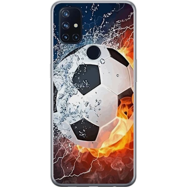 OnePlus Nord N10 5G Gennemsigtig cover Fodbold Ild