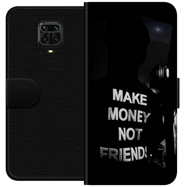 Xiaomi Redmi Note 9 Pro Lompakkokotelo Tee Rahaa Älä Ystäviä Lainaus Katumuoti Teksti Suunnittelu Trendi Raha Elämäntapa Graafinen Kaupunkimuoti