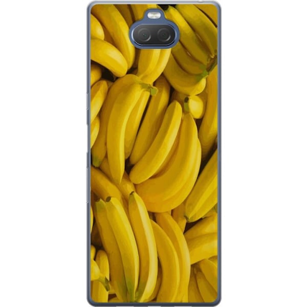 Sony Xperia 10 Plus Läpinäkyvä kuori Banaani kuvio