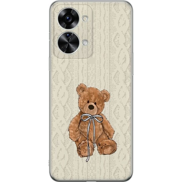 OnePlus Nord 2T Genomskinligt Skal Liten Nalle – klassisk nalle i enkel design