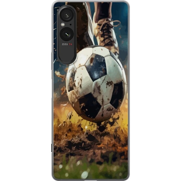 Sony Xperia 5 V Genomskinligt Skal Fotboll