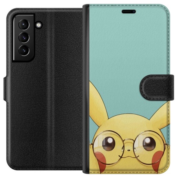 Samsung Galaxy S21+ 5G Lompakkokotelo Pikachu lasit