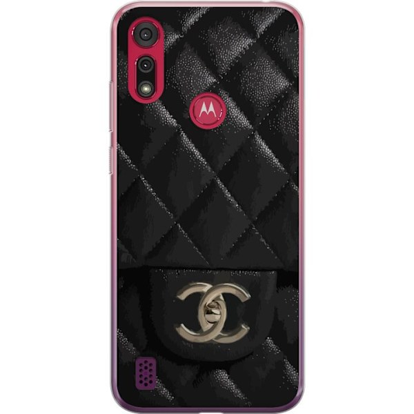 Motorola Moto E6s (2020) Gennemsigtig cover Chanel Sort