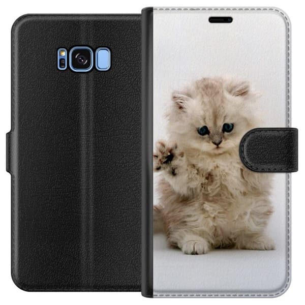 Kompatibelt Plånboksfodral till Samsung Galaxy S8 Katt