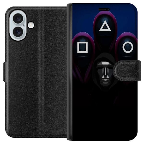 Apple iPhone 16 Plus Plånboksfodral Squid Game Säsong 3 Nya Ikoner Populär Serie TV Motiv Asiatisk Drama Trend Ikoniskt Grafisk Design