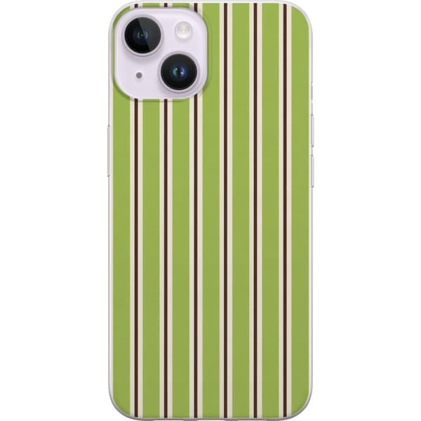 Kompatibel Mobilcover til Apple iPhone 15 Plus Matcha Stripe grøn