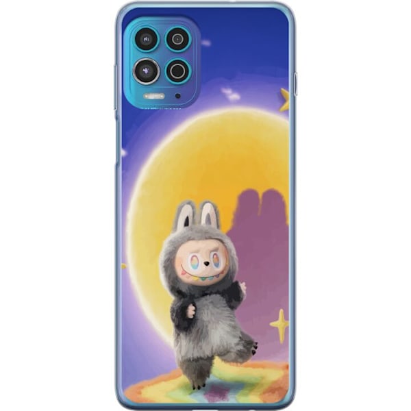 Motorola Moto G100 Läpinäkyvä kuori Labubu Neon Pop - Neonv