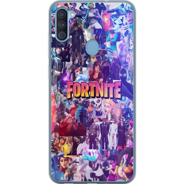 Samsung Galaxy A11 Läpinäkyvä kuori Fortnite