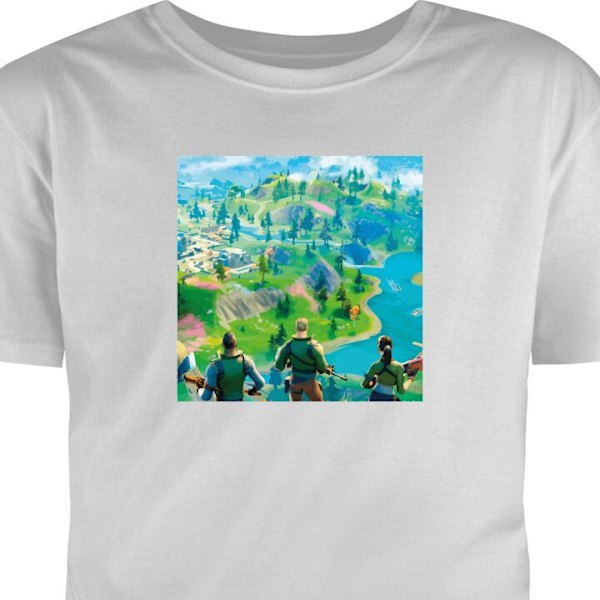 T-shirt til Voksen | Klassisk Voksen T-shirt Fortnite grå S