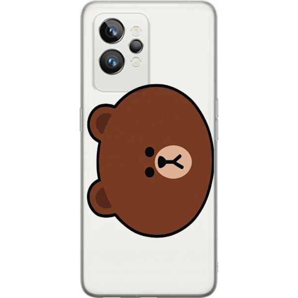 Realme GT2 Pro Läpinäkyvä kuori line friends brown