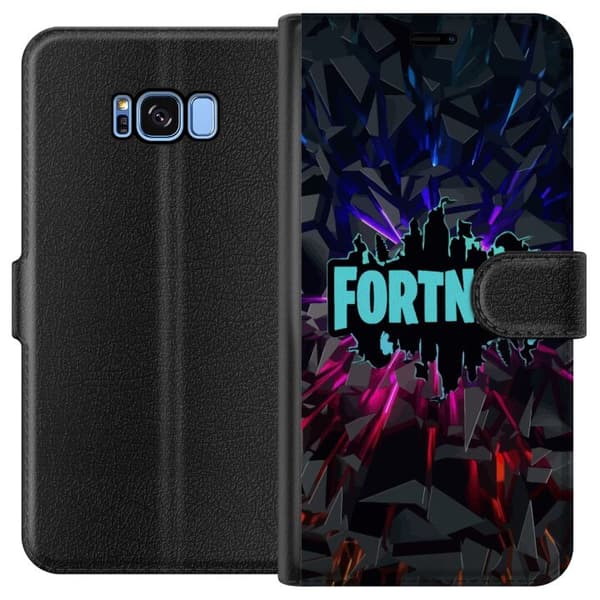 Kompatibel Tegnebogsetui til Samsung Galaxy S8 Spilinspireret abstrakt logodesign med eksploderende former, neonlys og dynamisk energi til et moderne
