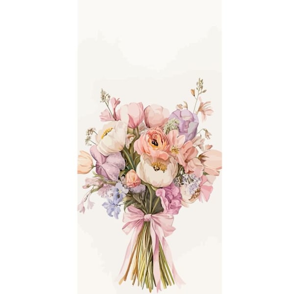 Apple iPhone 13 Pro Tegnebogsetui Mobilcover med farverig blomsterbuket i romantisk stil