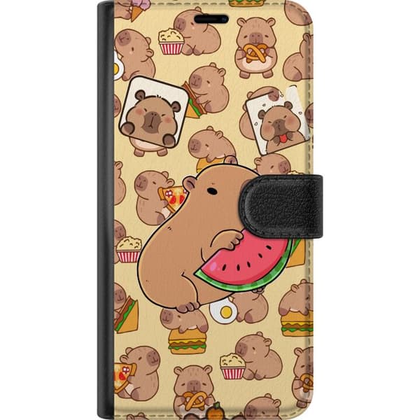 Kompatibel Tegnebogsetui til Apple iPhone 7 Kapybaraernes snacktid Søde kapybaraer nyder vandmelon, pizza og popcorn i et varmt og legende design, de