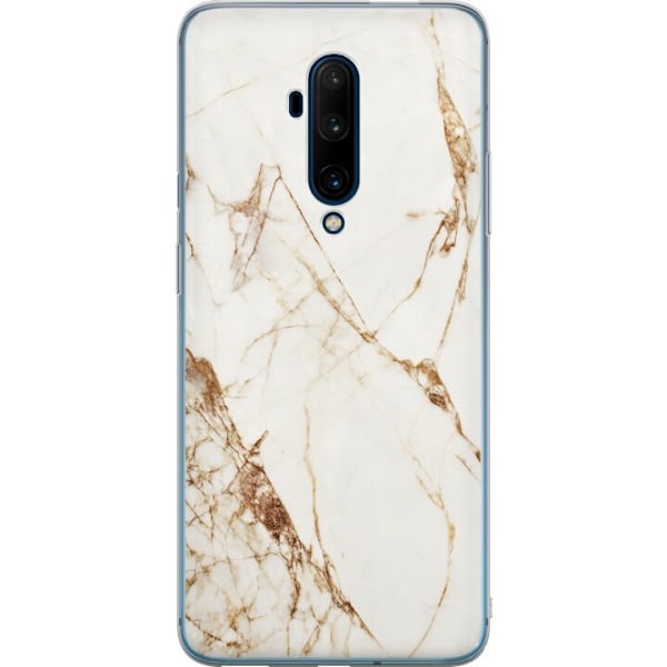 OnePlus 7T Pro Gjennomsiktig deksel Hvit marmor