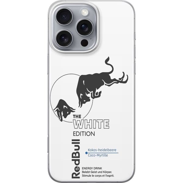 Kompatibelt Mobildeksel til Apple iPhone 16 Pro Max Minimalistisk hvit energidrikk-inspirert design hvit