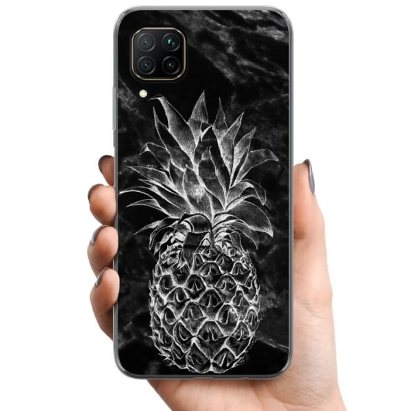 Huawei P40 lite TPU Mobildeksel Marmor Ananas