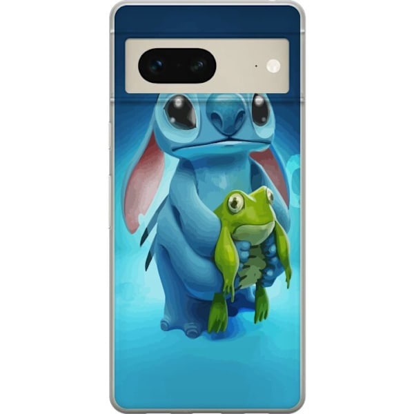 Google Pixel 7 Gjennomsiktig deksel Stitch og frosken