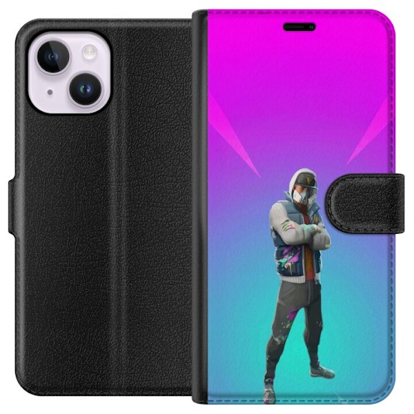 Apple iPhone 15 Plus Tegnebogsetui sort ridder fortnite